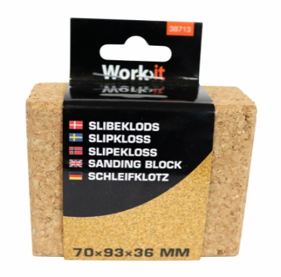 Work>it® slipekloss 70×93×36 mm kork