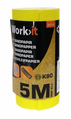 Work>it® K80 sandpapir 11,5×500 cm 1 rull