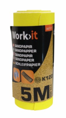 Work>it® K120 sandpapir 11,5×500 cm 1 rull
