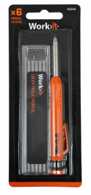 Work>it® dyphullsmarkør blyant med 6 stifter