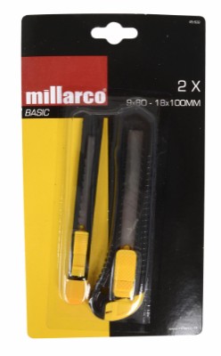 Millarco® kniver 9 og 18 mm 2 stk.