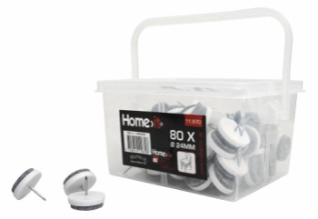 HOME It® glidesøm med filt Ø24 mm 80 stk. grå