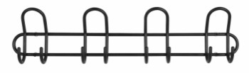 HOME It® knaggrekke med 4 knagger Ø8 mm x 54,5 × 6,5 x 13 cm svart