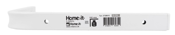HOME It® hylleknekt med F-profil 150 x 200 mm hvit