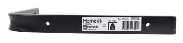 HOME It® hylleknekt med F-profil 150 x 200 mm svart