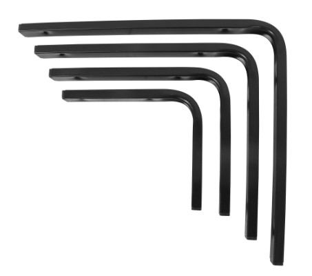 HOME It® hylleknekt med F-profil 250 x 300 mm svart