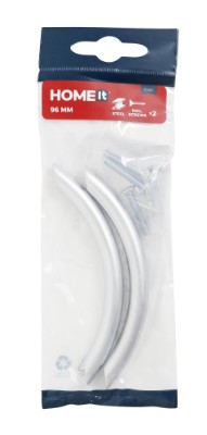 HOME It® buet bøylehåndtak 96 mm rustfritt stål 2 stk.