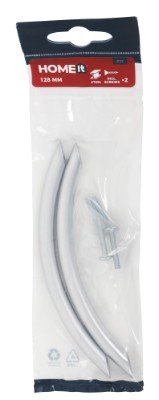 HOME It® buet bøylehåndtak 128 mm rustfritt stål 2 stk.