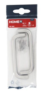 HOME It® U-bøylehåndtak 96 x 30 mm rustfritt stål 2 stk.