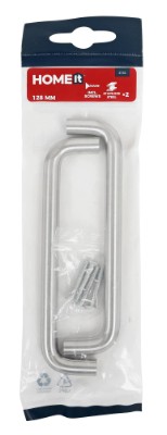 HOME It® U-bøylehåndtak 128 x 30 mm rustfritt stål 2 stk.