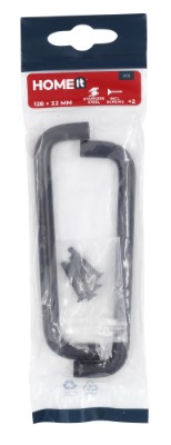 HOME It® U-bøylehåndtak 128 x 30 mm mattsvart 2 stk.