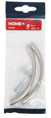 HOME It® buet bøylehåndtak 96 x 30 mm rustfritt stål. 2 stk.