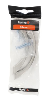 HOME It® buet bøylehåndtak 96 x 30 mm aluminium 2 stk.