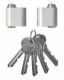HOME It® oval sylinder med 7 stifter med 3 nøkler (2 stk.)