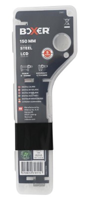 Boxer® digital skyvelære med LCD-display 0 - 150 mm rustfritt stål