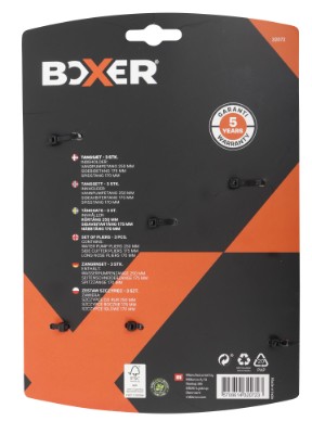 Boxer® tangsett med sideavbiter-, spiss- og vannpumpetang