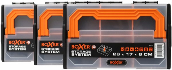 Boxer® sortimentsboks med 6 rom 26 x 16,8 x 6 cm