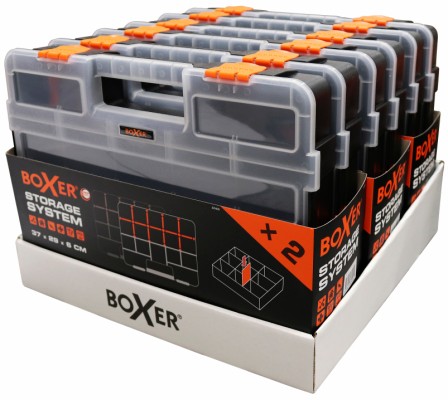 Boxer® sortimentsboks med 15 rom 37,4 × 29,4 × 6,6 cm 2-pk
