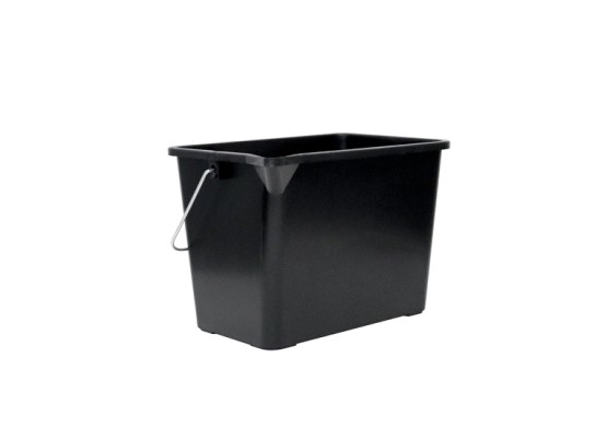 Kvadratisk malerrullebøtte med tut 8 liter, svart