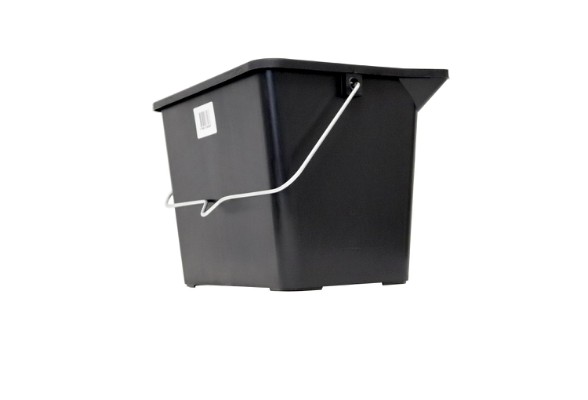 Kvadratisk malerrullebøtte med tut 8 liter, svart