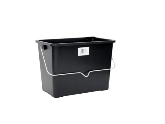 Kvadratisk malerrullebøtte med tut 8 liter, svart