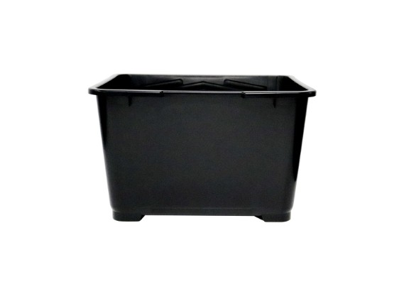 Kvadratisk rullebøtte 14 liter, svart