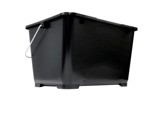 Kvadratisk rullebøtte 14 liter, svart