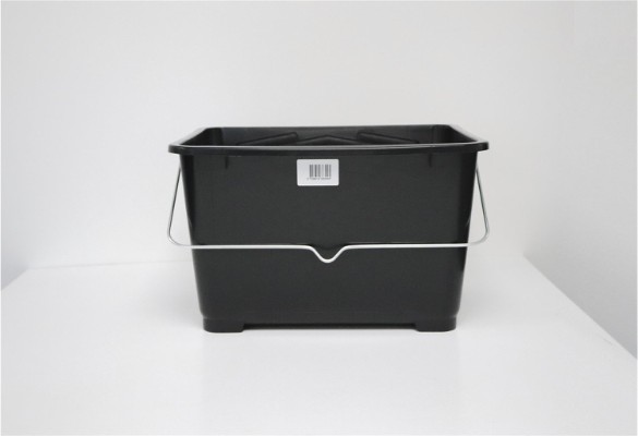 Kvadratisk rullebøtte 14 liter, svart