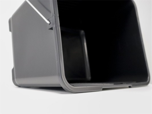 Kvadratisk rullebøtte 14 liter, svart