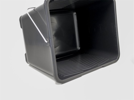 Kvadratisk rullebøtte 14 liter, svart