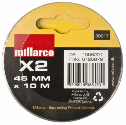 Millarco® gaffatape 45 mm x 10 meter 2-pk