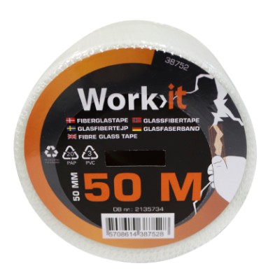 Work>it® glassfibertape 50 mm × 50 meter