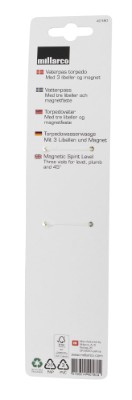 Millarco® torpedovaterpass med 3 libeller og magnet