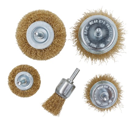 WORK It® stålbørstesett til bormaskin, 5 deler