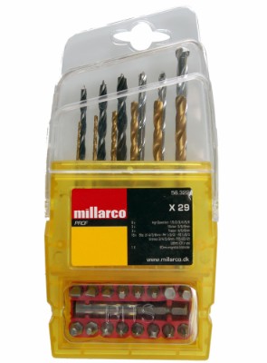 Millarco® kombi-borsett med bits 29 deler