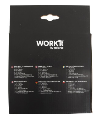 WORK It® børstesett til bormaskin, 8 deler