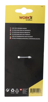 Millarco®-syl med rund spiss og treskaft 3,5 x 145 mm.