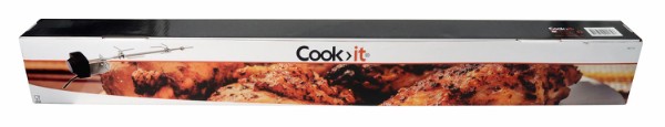 Cook>it® rotisseri 3, 4 og 5 brenners gassgrill med 10×10 mm spyd rustfritt