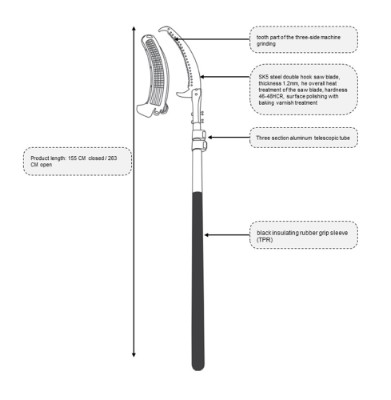 HOME It Garden® grensag med teleskopskaft