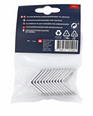 HOME It® aluminiumsoppheng til drivhus 12 stk.