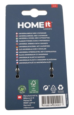HOME It® Garden universalnøkkel med 5 piper