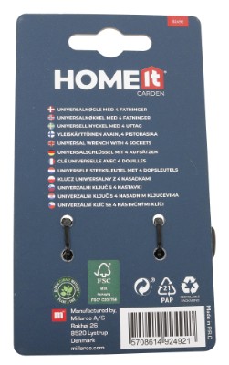 HOME It® Garden universalnøkkel med 4 piper