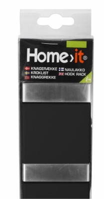 Home>it® flex knaggrekke med 6 knagger 48,4 × 2,2 x 7,2 cm svart