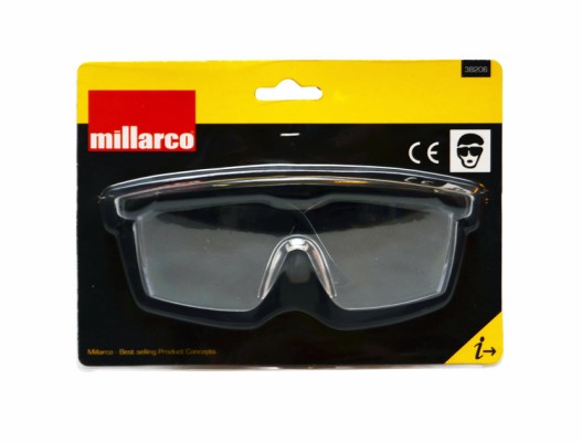 Millarco® vernebriller med svart brilleinnfatning