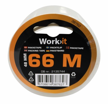 Work>it® pakketape 48 mm × 66 meter