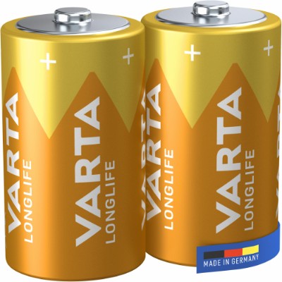 Varta Longlife-batterier D - 2-pk