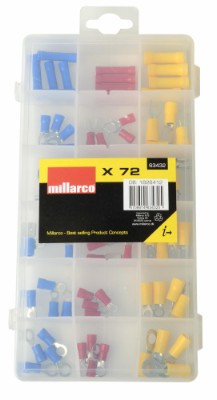 Millarco® sortimentboks med 72 kabelsko