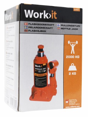 Work>it® hydraulisk flaskejekk 2 tonn