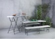 Enjoy>it® sammenleggbart bord 180 x 74 x 74 cm hvit/grå