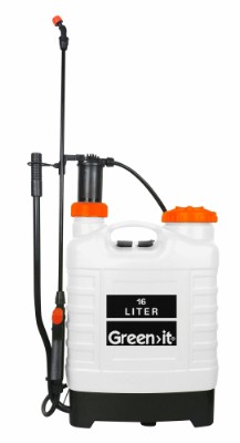 Green>it® ryggsprøyte med pumpe og 3 dyser 16 liter